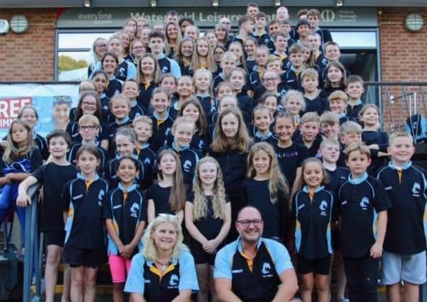 Melton Mowbray Swimming Club members and coaches with head coach Tracy McGhie and junior lead coach Lee Dilkes EMN-190917-115613002