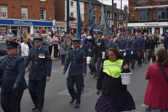 Melton's Battle of Britain parade 2019 - the parade marches through Leicester Street EMN-190916-134037001