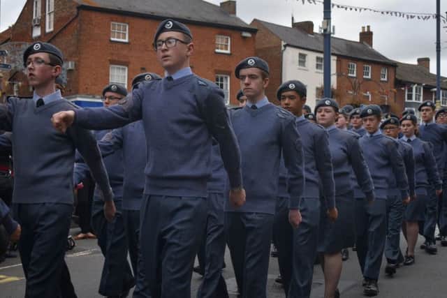 Melton's Battle of Britain parade 2019 - the parade marches through Leicester Street EMN-190916-134048001