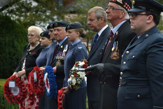 Melton's Battle of Britain parade 2019 - dignataries prepare to lay wreaths EMN-190916-134952001