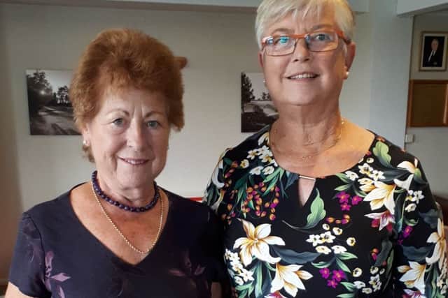 Winner Sue Bennett (left) with Melton GC lady president Julia Brown EMN-190917-101905002