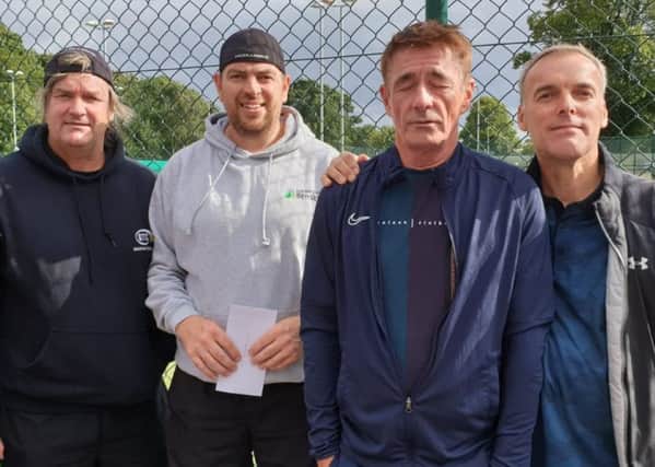 Melton's Jason Wheatley and Justin Horobin (left) with beaten doubles finalists Rob Isaac and Nigel Birch EMN-190917-124136002