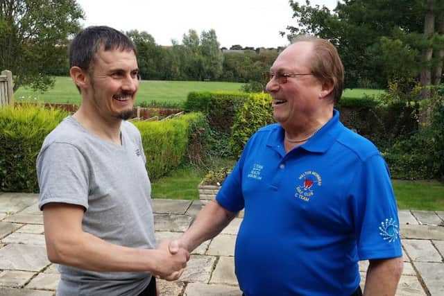 Andy Clifton (left) and Don Povey take a break from their therapy sessions EMN-190920-124046001