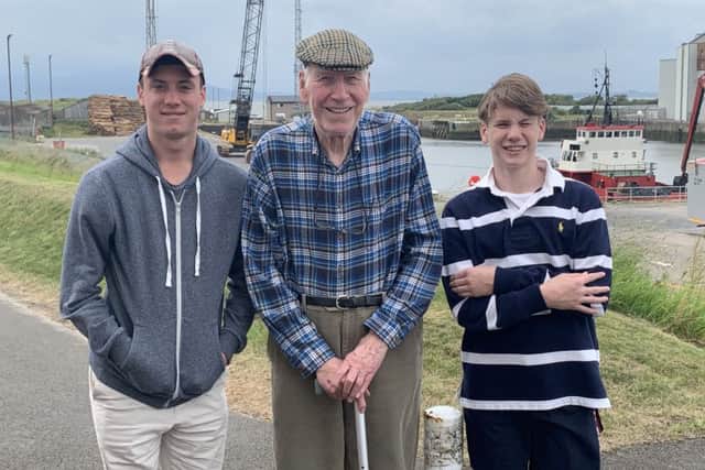 Former Melton Times editor, Norman Carroll, who has died aged 78, pictured earlier this year with grandchildren Oliver and Tom EMN-190923-171012001
