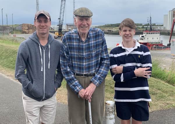 Former Melton Times editor, Norman Carroll, who has died aged 78, pictured earlier this year with grandchildren Oliver and Tom EMN-190923-171012001