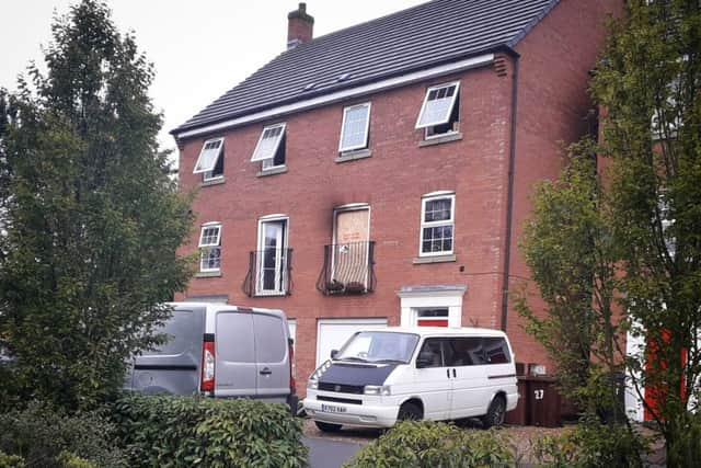 The scene of a house fire in Laxton Close in Melton EMN-190410-104535001