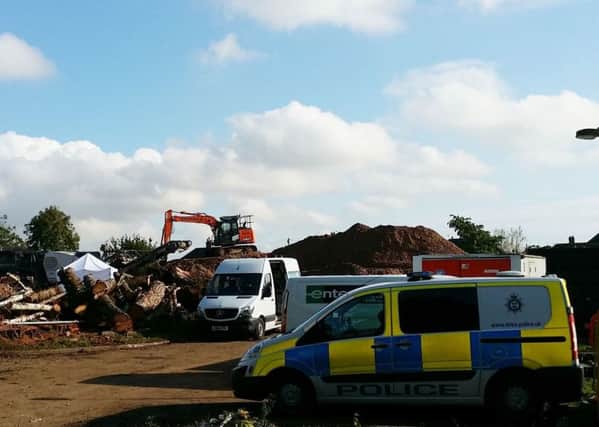 The scene yesterday on the site of Melton's former Catherine Dalley nursing home before police removed the forensic investigation tent EMN-191023-115835001