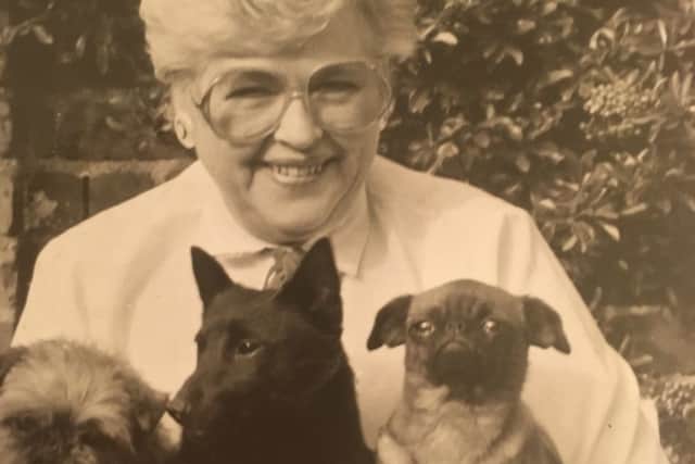 Crufts champion breeder and show judge, Doreen Posnett, with some of her beloved dogs EMN-191031-185958001