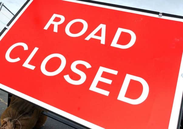 Road closed.