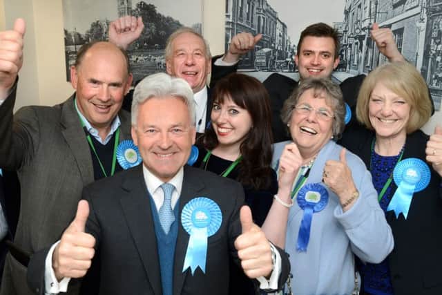 Sir Alan Duncan and team celebrate success with an increased majority EMN-150805-092738001