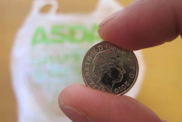 From 5 October, all large shops across England will have to charge for all single use plastic carrier bags. Image: Benjamin Wright/PA Wire.