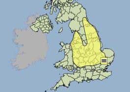 The Met Office has issued a yellow fog warning