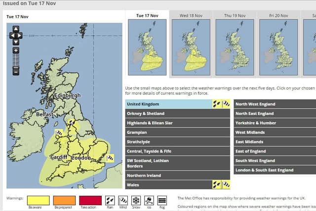 Met Office issue weather warning for high winds today and tomorrow