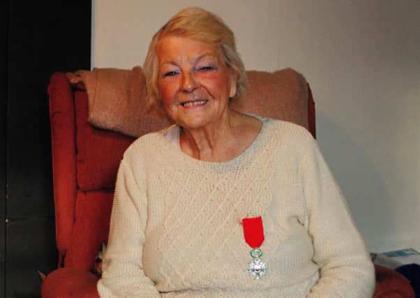 Barbara Kemp wears her Legion dhonneur medal.