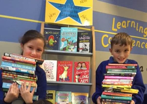 Whissendine school pupils helped sell books at a booktastic event before Christmas 
PHOTO: Supplied