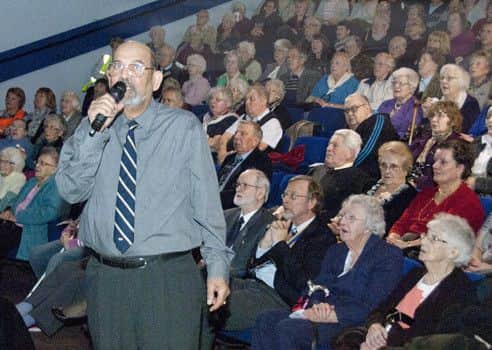 Melton Lions Seniors' Variety Concert at Melton Theatre in 2014 - Ben Barretto leads the sing-a-long. Picture: Derek Whitehouse
