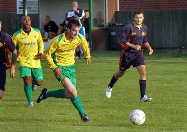 Graham Wells hit a hat-trick at Aylestone, helped by strike partner Julian Joachim EMN-160120-091941002