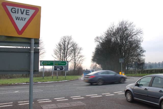 The A606 Nottingham Road at the Ab Kettleby crossroads EMN-160119-154634001
