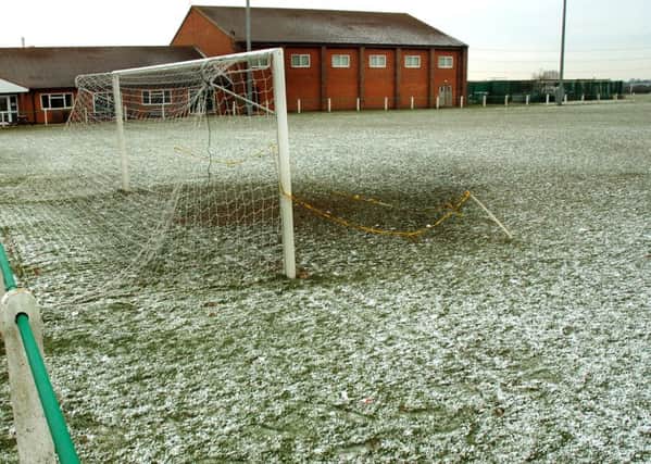 A wintry scene at Asfordby Amateurs - not so pretty if you're a sports journalist EMN-160119-131221002