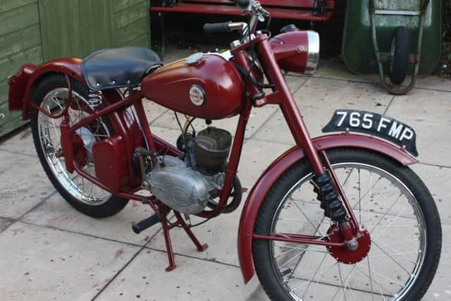 The fully restored maroon 1955 James Comet motorbike which was stolen from the Charnwood Avenue area of Asfordby EMN-160119-180641001
