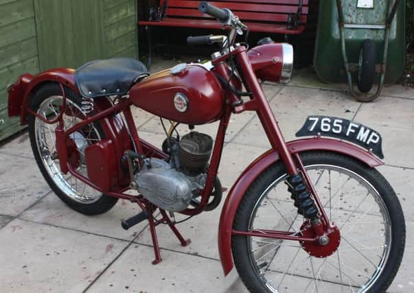 The fully restored maroon 1955 James Comet motorbike which was stolen from the Charnwood Avenue area of Asfordby EMN-160119-180641001