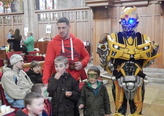 Youngsters with Bumblebee the Transformer PHOTO: Supplied