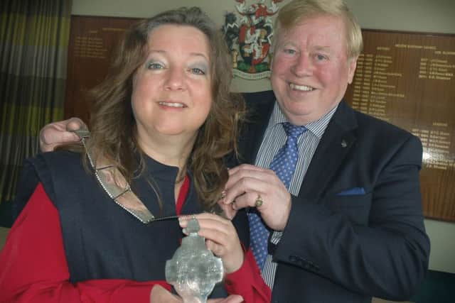 Melton Mayor Jeanne Douglas with John Wyatt who she succeeded
PHOTO: Tim Williams