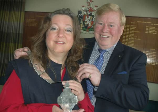 Melton Mayor Jeanne Douglas with John Wyatt who she succeeded 
PHOTO: Tim Williams