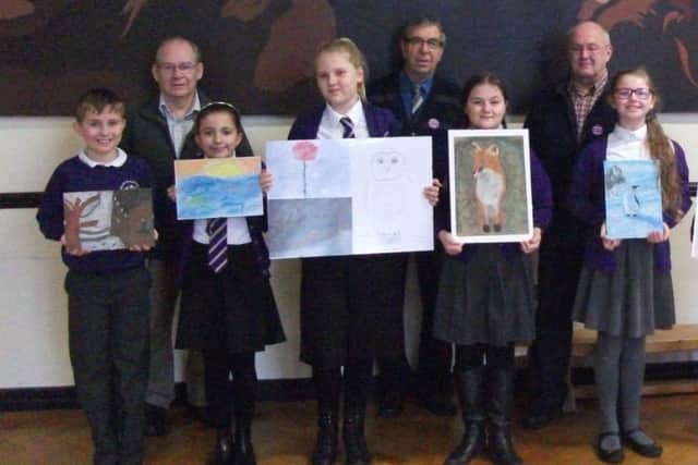 Sherard Primary School pupils created some outstanding artwork under the watchful eye of members of the Melton Artists Group
PHOTO: Supplied
