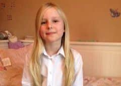 Rose Hardiman before her head shave for charity PHOTO: Supplied