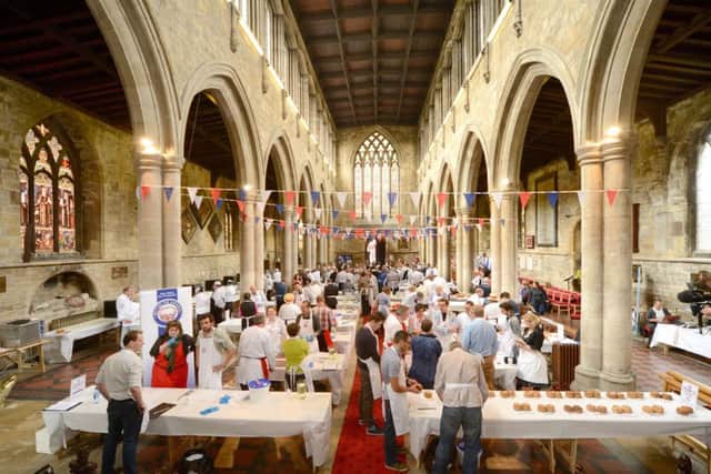 Judging of the 2014 British Pie Awards in Melton's St Mary's Church EMN-160126-212644001