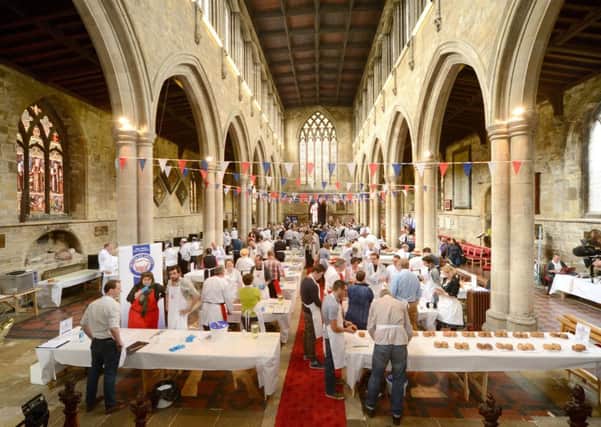 Judging of the 2014 British Pie Awards in Melton's St Mary's Church EMN-160126-212644001