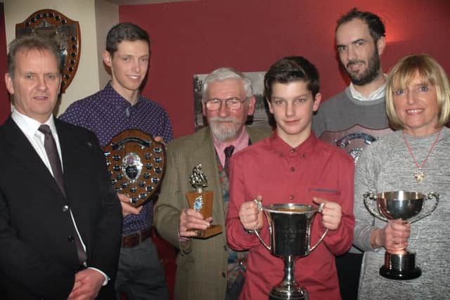 Andrew Thorn (left) with Melton Olympic CC winners EMN-160202-102754002