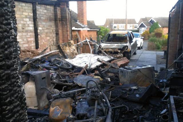 Brian's garage and car were destroyed by the blaze EMN-160202-124231001
