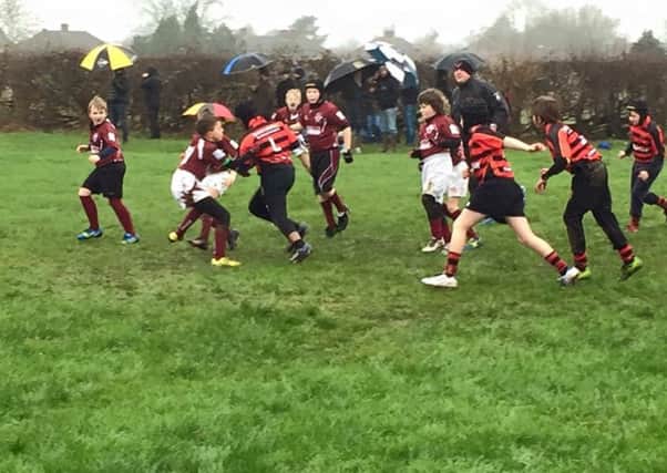 Melton RFC Under 10s in action at Syston EMN-160202-191623002