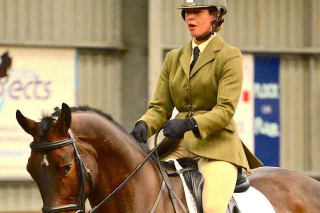 Lisa Freckingham rides Charlie to dressage victory at Vale View EMN-160902-190533002