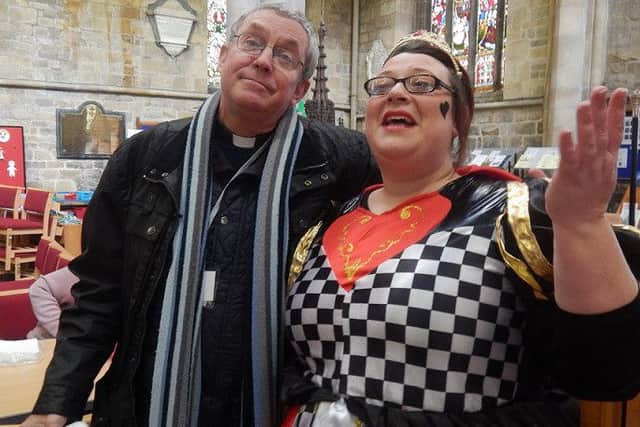 Rev Kevin Ashby with the Queen of Hearts
PHOTO: Supplied