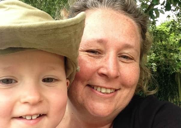 Melton mum-of-two Kerry Clarkson with her three-year-old son, Logan EMN-160215-173653001