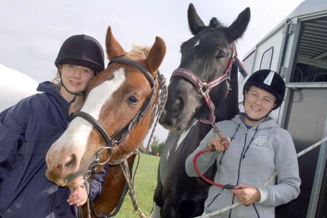 Amber Thorpe and her horse Homer get set to ride with friend Abbie Smith and Blade at last year's event PHOTO: Tim Williams