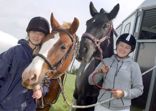 Amber Thorpe and her horse Homer get set to ride with friend Abbie Smith and Blade at last year's event 
PHOTO: Tim Williams