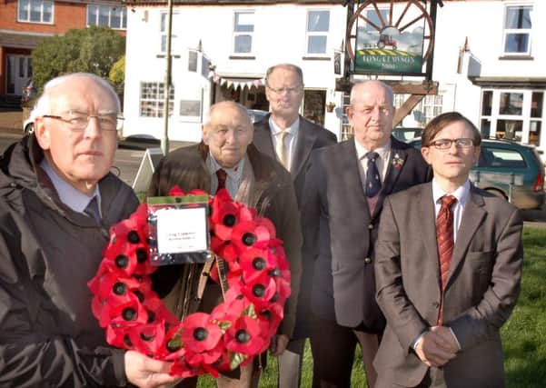 Group leader pastor Eric Moxham with representatives from the three churches and the British Legion. Pictured at the back, from left, are John Doubleday, Glen Arnold, Peter Hackett and Peter Sutton. EMN-160224-114353001