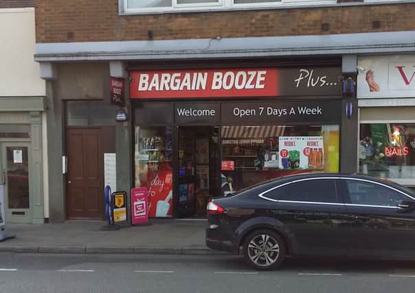 The Bargain Booze store in Sherrard Street, Melton EMN-161202-131710001 EMN-161202-131710001