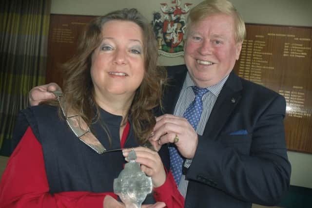 Melton Mayor Jeanne Douglas with John Wyatt who she succeded
PHOTO: Tim Williams EMN-160121-121103001