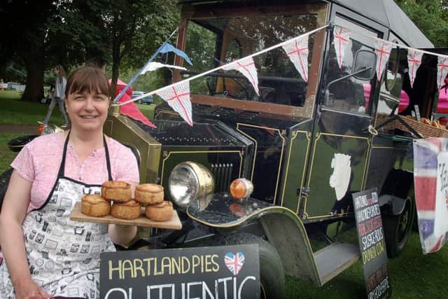 Nicola Hartland displays their pies from their vintage delivery van at last year's (2015) Melton Country Fair EMN-160226-142133001