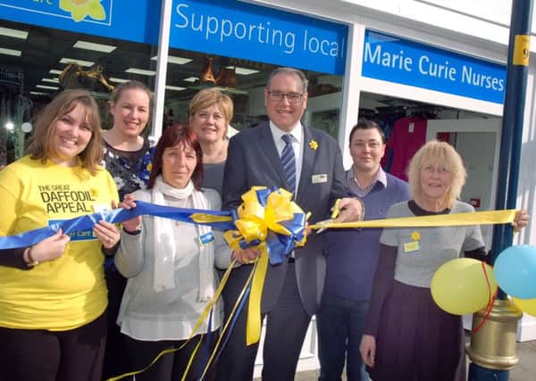 The official opening of the Marie Curie Cancer Care shop in Nottingham Street in March last year EMN-160903-135528001