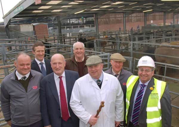 Pictured from left are Hugh Brown, CEO of Gillstream Markets Ltd which manages the market, with market colleagues and representatives from Melton Borough Council, the National Farmers' Union and appointed contractors Morgan Sindall EMN-160322-115009001