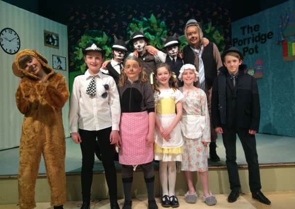 Year six pupils ready for action before curtain up 
PHOTO: Supplied