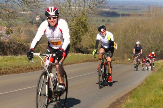 The 18km cycle section included some tricky climbs EMN-160328-154208002