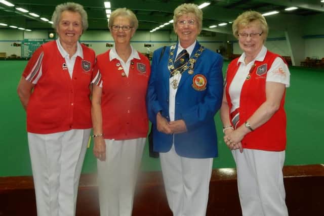 From left, Eva Radford, Thelma Stubbs, EIBA national president Jenny McConnell and Sue Lemon EMN-160330-091143002