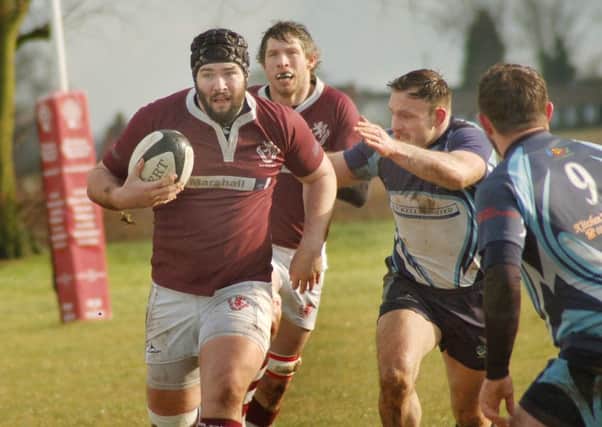 Melton RFC 1st XV in action against Leicester Forest East EMN-160330-120801002